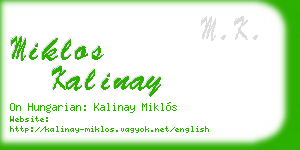 miklos kalinay business card